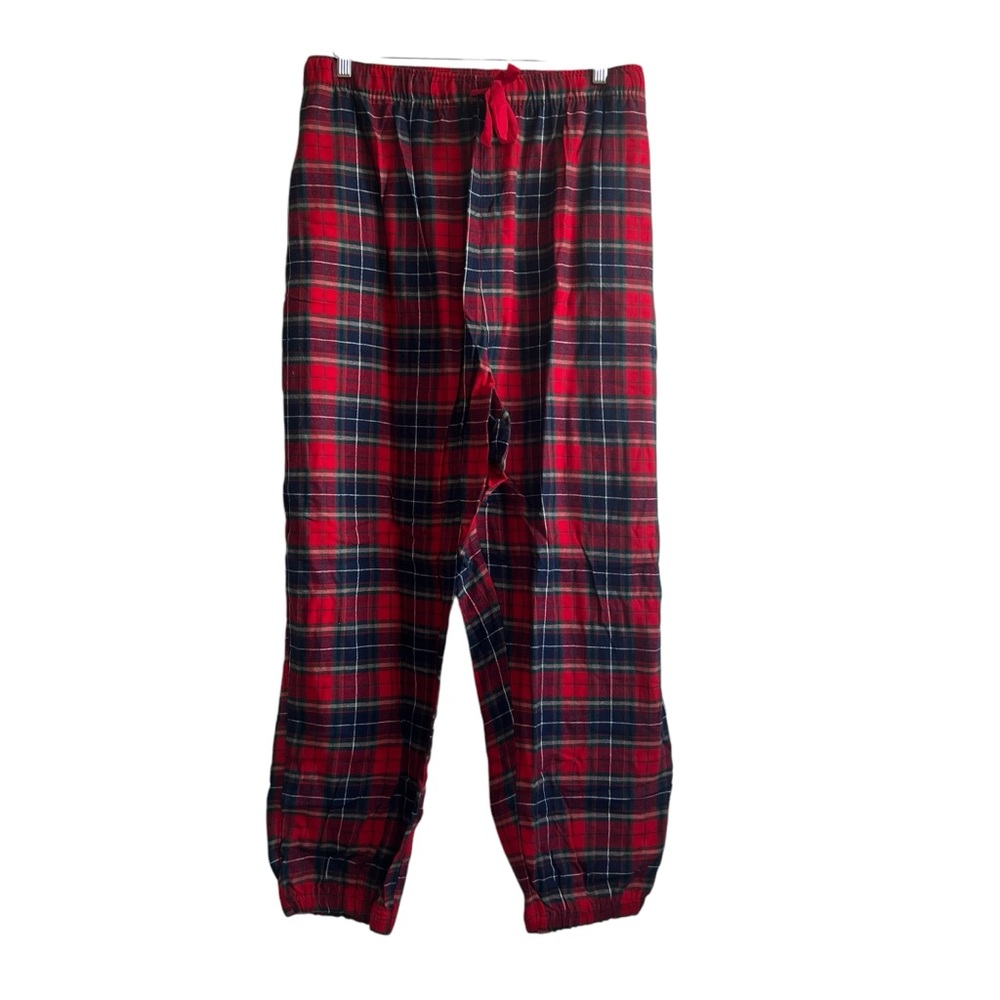 Old Navy Plus 3X 4X Christmas Red Blue Plaid Draw String Pajama Jogger Bottoms
